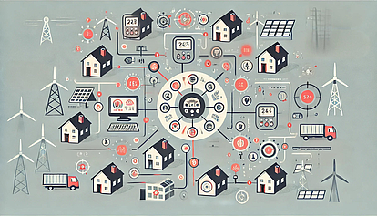Smart Grid & Smart Meter Network Planning Diagram illustrating the planning and implementation of smart grids and smart metering networks.